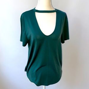 Green key hole t shirt